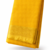 Handloom Mangalagiri Silk Cotton Saree – Yellow with Gold Zari Border