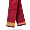 Handloom Mangalagiri Silk Cotton Saree – Maroon with Gold Zari Big Border