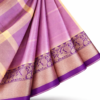 Handloom Mangalagiri Silk Cotton Saree – Peach Color with Kanchi Zari Border