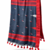 Deep Navy & Red Sambalpuri Ikat Handloom Cotton Saree