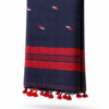 Deep Navy & Red Sambalpuri Ikat Handloom Cotton Saree