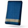 Handloom Mangalagiri Silk Cotton Saree – Teal Blue with Gold Zari Border