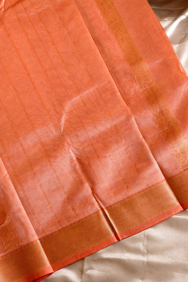 Handloom Mangalagiri Silk Cotton Saree – Dark Purple with Gold Zari Border (Copy)