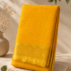 e07236e3-0523-43d6-af5f-b13f64bf306d Handloom Mangalagiri Silk Cotton Saree – Yellow with Gold Zari Border