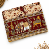Kalamkari Pure Cotton Saree – Maroon Bird Print