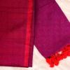 Elegant Rani Pink Pure Handloom Mul Cotton Sequin Saree