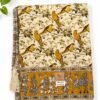 Kalamkari Pure Cotton Saree – Mustard Bird Print