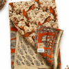 Kalamkari Pure Cotton Saree – Orange Bird Print