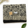 Kalamkari Pure Cotton Saree – Hand block printed Black