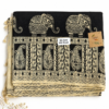 Kalamkari Silk Saree – Black base Elephants prints
