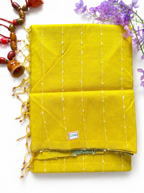 Mangalagiri pure pattu(silk) saree with Jute lines