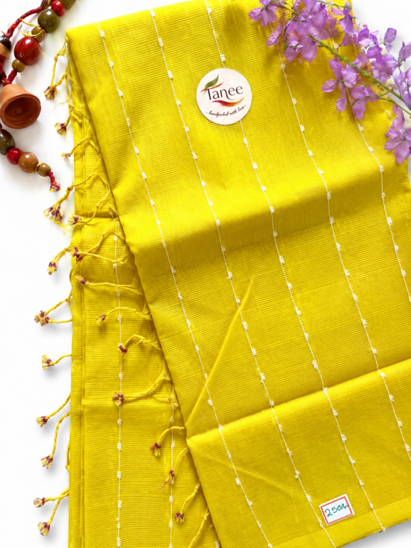 Mangalagiri pure pattu(silk) saree with Jute lines