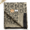 Kalamkari Pure Cotton Saree – Hand block printed Black flowers