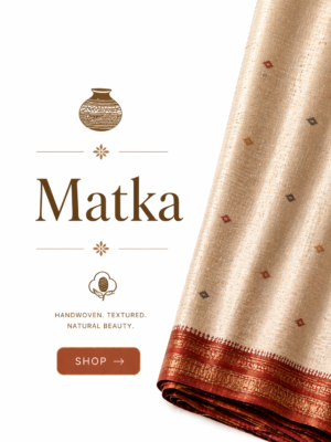 Handloom Ikkat Mercerised Cotton Saree – Navy Blue Body & Mustard Border (NO Blouse)