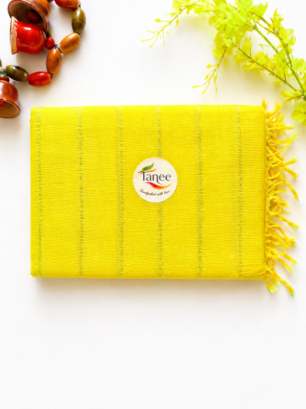 Mangalagiri pure pattu(silk) saree Jari lines blouse