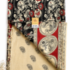 Kalamkari Silk Saree –Maroon Base Border Peacock & Elephants print
