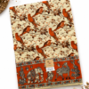 Kalamkari Pure Cotton Saree – Orange Bird Print