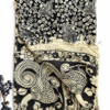 Kalamkari Silk Saree – Black Peacocks Border
