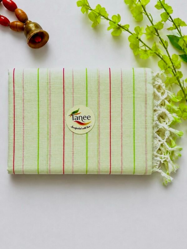 Mangalagiri pure plain pattu(silk) lines saree