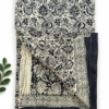 Kalamkari Pure Cotton Saree – Hand block printed Black