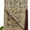 Kalamkari Pure Cotton Saree – Hand block printed Brown