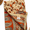 Kalamkari Pure Cotton Saree – Orange Bird Print