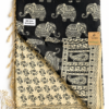 Kalamkari Silk Saree – Black base Elephants prints