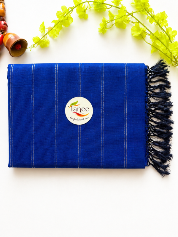 Mangalagiri pure pattu(silk) saree silver jari lines