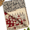 Kalamkari Pure Cotton Saree –  Black with Maroon border