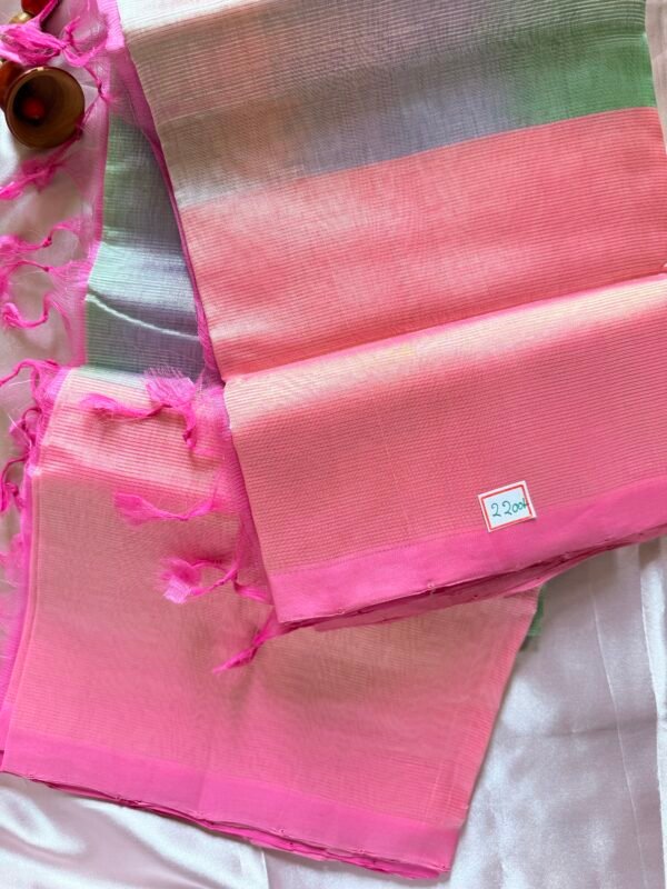 Mangalagiri Pure Pattu(silk) Saree Pastel Colour Blends