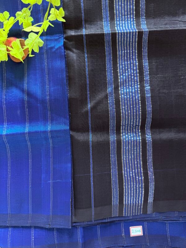 Mangalagiri pure pattu(silk) saree silver jari lines