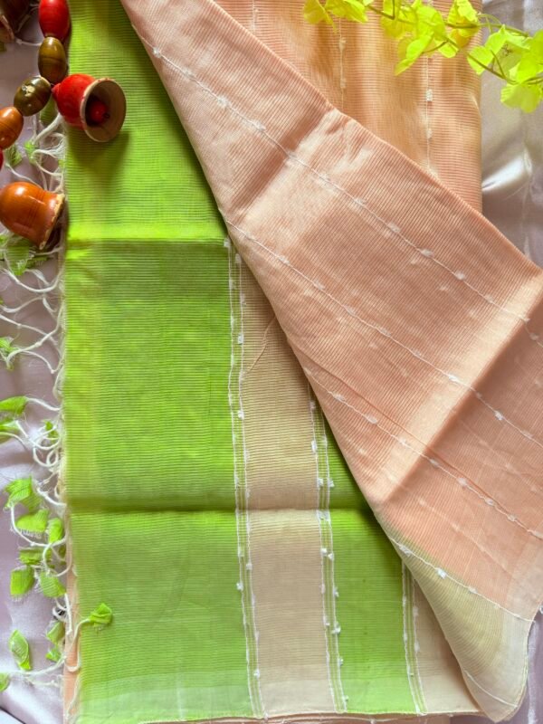 Mangalagiri pure pattu(silk) saree with Jute lines