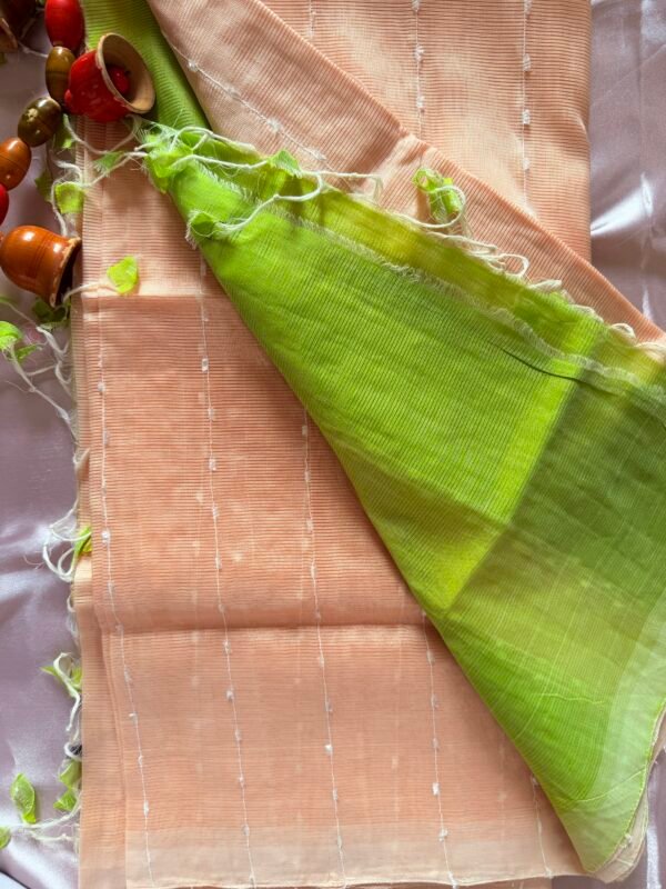Mangalagiri pure pattu(silk) saree with Jute lines