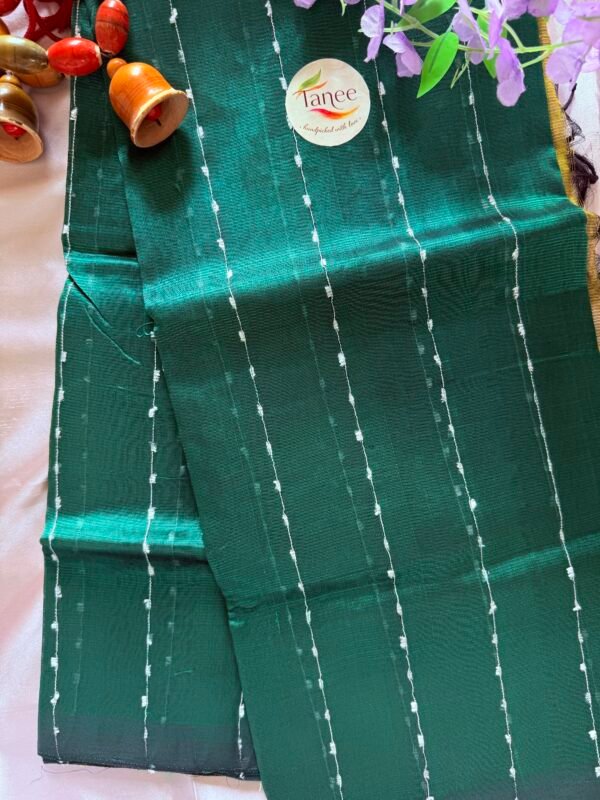 Mangalagiri pure pattu(silk) saree with Jute lines