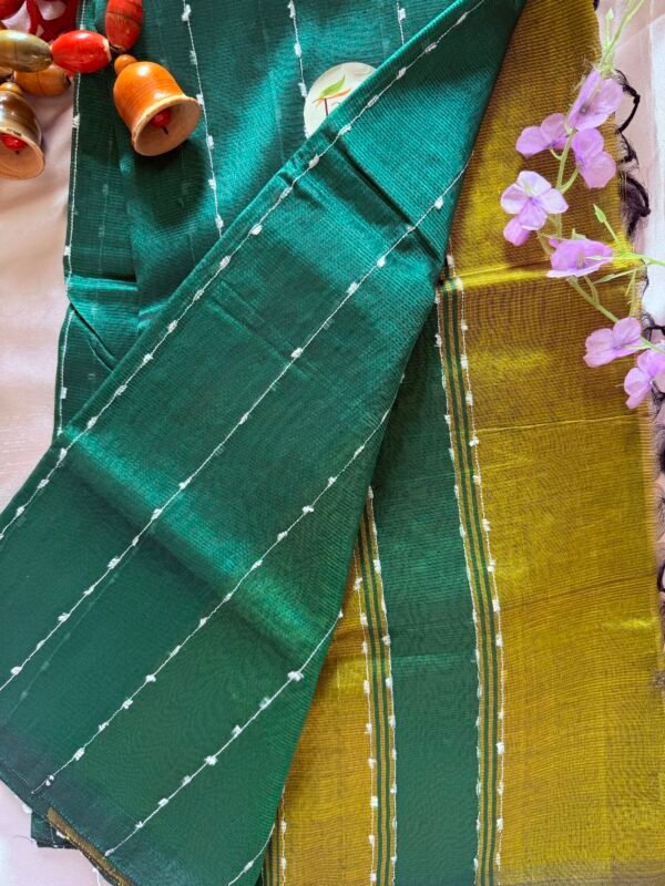 Mangalagiri pure pattu(silk) saree with Jute lines