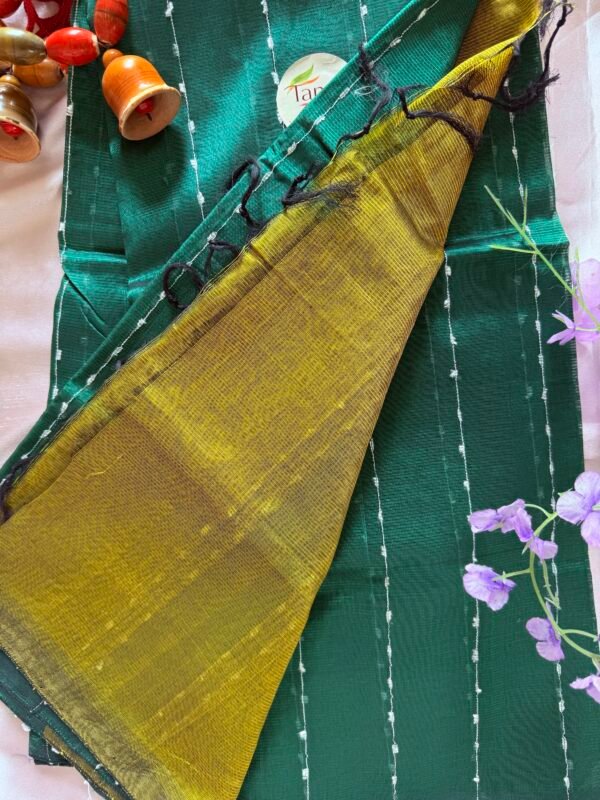 Mangalagiri pure pattu(silk) saree with Jute lines