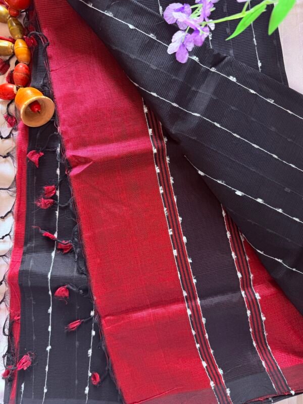 Mangalagiri pure pattu(silk) saree with Jute lines