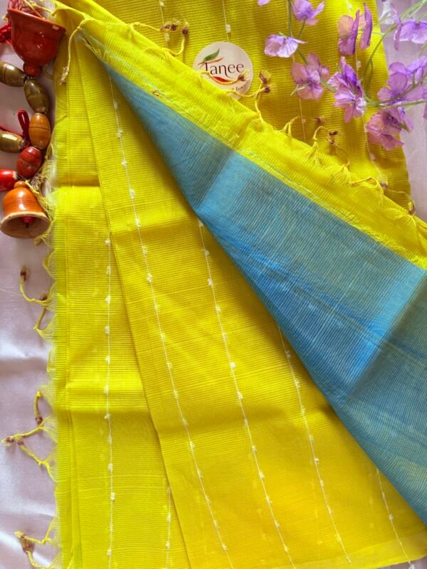Mangalagiri pure pattu(silk) saree with Jute lines