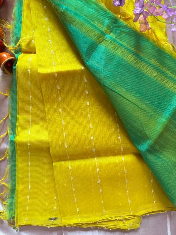 Mangalagiri pure pattu(silk) saree Jute lines