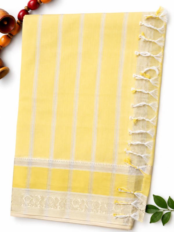 2026/05/1000969017.png Brahmini Mangalagiri pure pattu(silk) Cream saree Yellow blouse