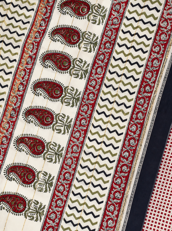Handblock Printed Maheshwari Silk Saree Copy