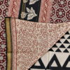 Handblock Printed Maheshwari Silk Saree