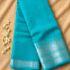 3dc2aa0e-f43d-446e-9296-d63d9f38dbe4 Sky Blue Temple Stripe – Pure Mangalagiri Silk Saree