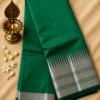 5749e81a-50be-4a9c-9cc2-522982ea6bcb Green Temple Stripe – Pure Mangalagiri Silk Saree