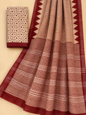 d9ca4577-90da-46d7-8c80-d5f6c26e5eee Soft Lenin Cotton saree