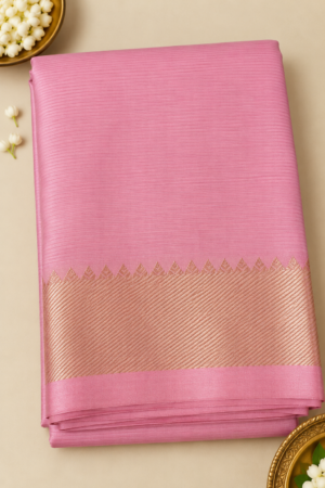 fa48f032-37ac-4bf9-9e8c-de6bad5be5bc Handloom Mangalagiri Silk Cotton Saree – Baby Pink Temple plain Border